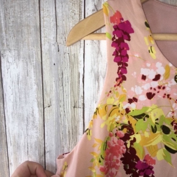 NWT Worthington Rose Floral Overlay Blouse - Picture 4 of 6